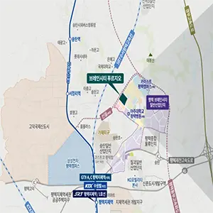 평택 브레인시티의 지도